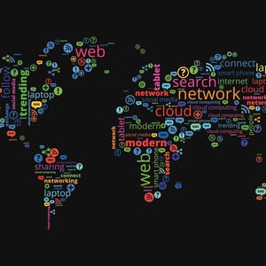 Computer Science Posters For Classroom Word Map Computer Lab Posters Programming Technology Decorations Cool Wall Art Print Poster 36x24