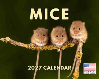 Mouse Calendar 2027 Mice Monthly Wall Calender 12 Month