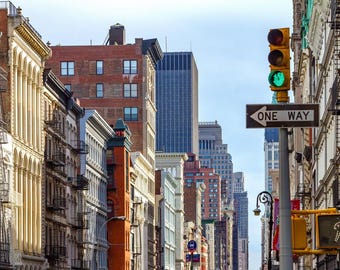 SOHO New York City Street Scene Photo, Manhattan Wall Art Poster (18x12)
