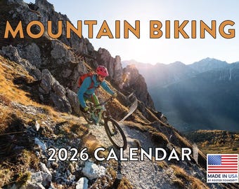 Mountain Bike Calendar 2026 | Cycling Wall Calendar, Made in USA