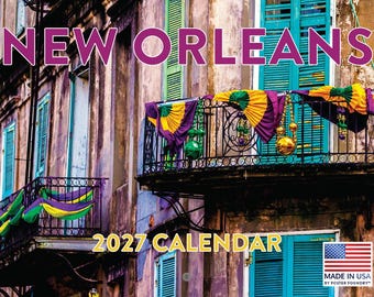 New Orleans Calendar 2027 Monthly Wall Calender 12 Month