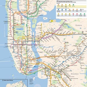 NYC New York City Subway Map Art Print Poster 12x18