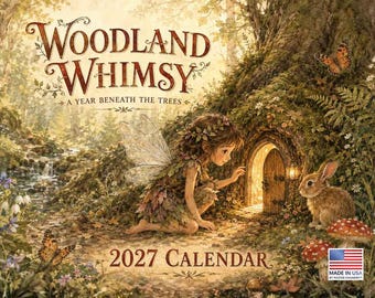 Woodland Whimsy Fairy Calendar 2027 Monthly Wall Calender 12 Month
