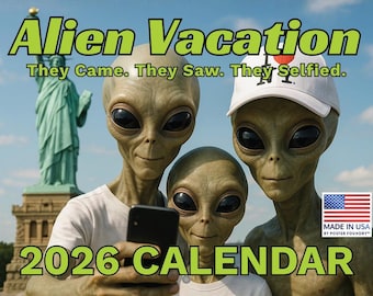 Alien Vacation 2026 Calendar Wall