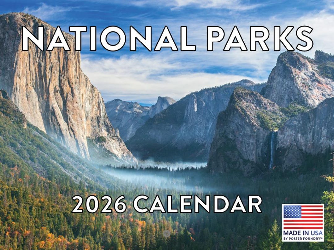 National Parks 2026 Wall Calendar | USA Made Scenic Nature Gift - Etsy