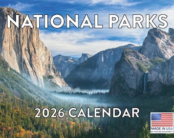 National Parks 2026 Wall Calendar | USA Made Scenic Nature Gift