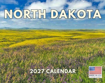 North Dakota Calendar 2027 Monthly Wall Calender 12 Month