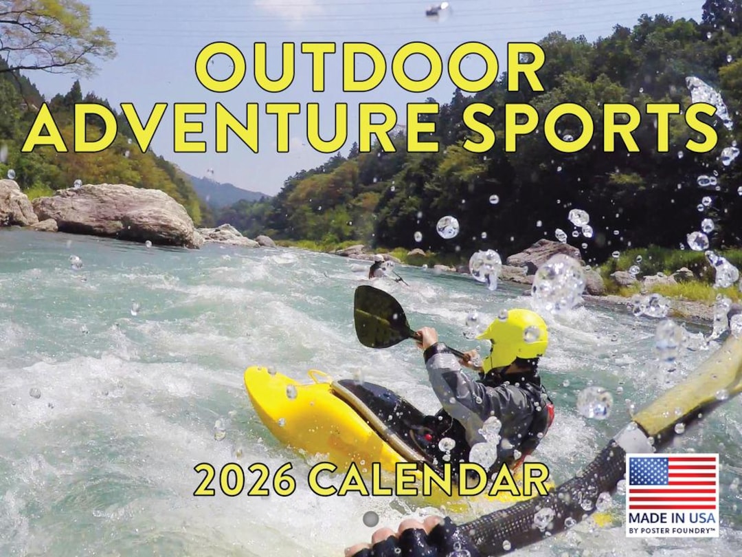 Outdoor Adventure Sport Calendar 2026 Monthly Wall Calender 12 Month ...