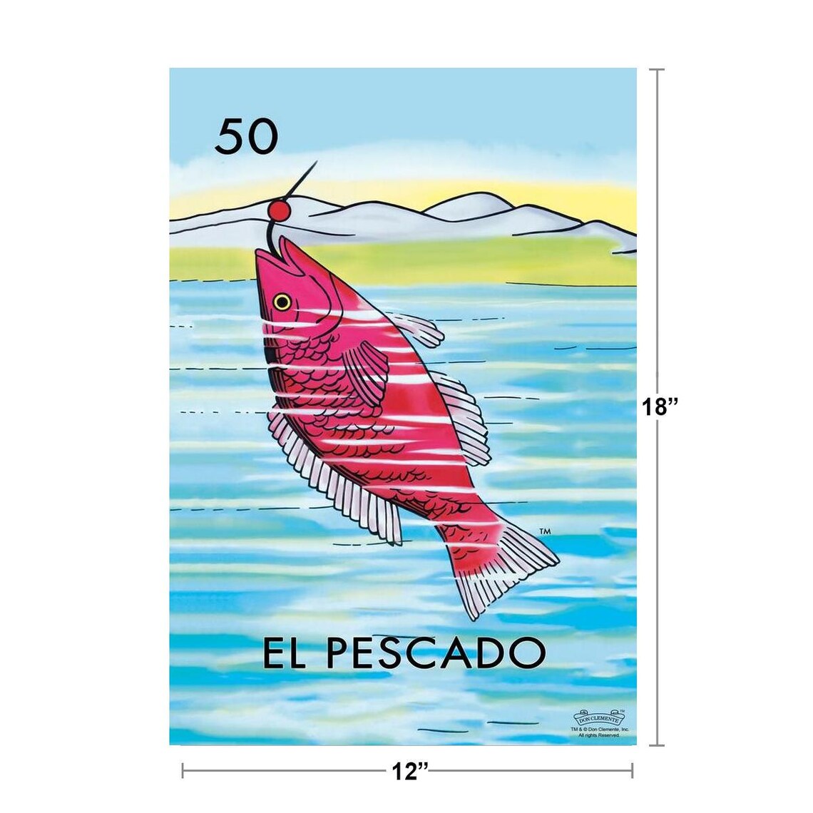 50 El Pescado Fish Loteria Card Mexican Bingo Lottery Poster 12x18 - Etsy