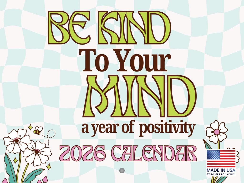 Mental Health Calendar 2026 Monthly Wall Calender 12 Month | American ...