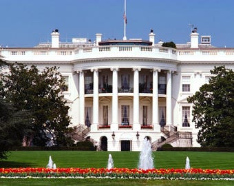 The White House Washington DC South Face Photo Photograph Cool Wall Art Print Poster