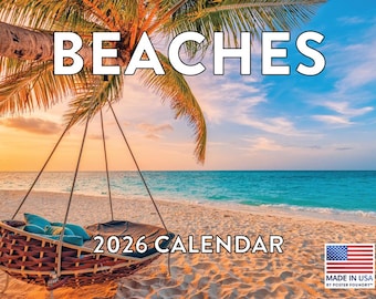 2026 Beach Calendar | Tropical Island Photography, USA Made