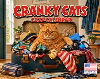 Cranky Cats Calendar 2027 Bad Cat Monthly Wall Calender 12 Month