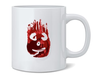 Taza de café de Halloween con disfraz de cara de voleibol (340 ml)