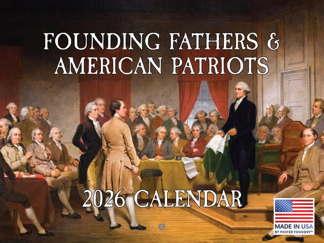 Founding Fathers 2026 Calendar | Patriotic American History, Made in ...