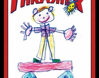 Thrasher Magazine Kid Drawing Cover Art Print (12x18)
