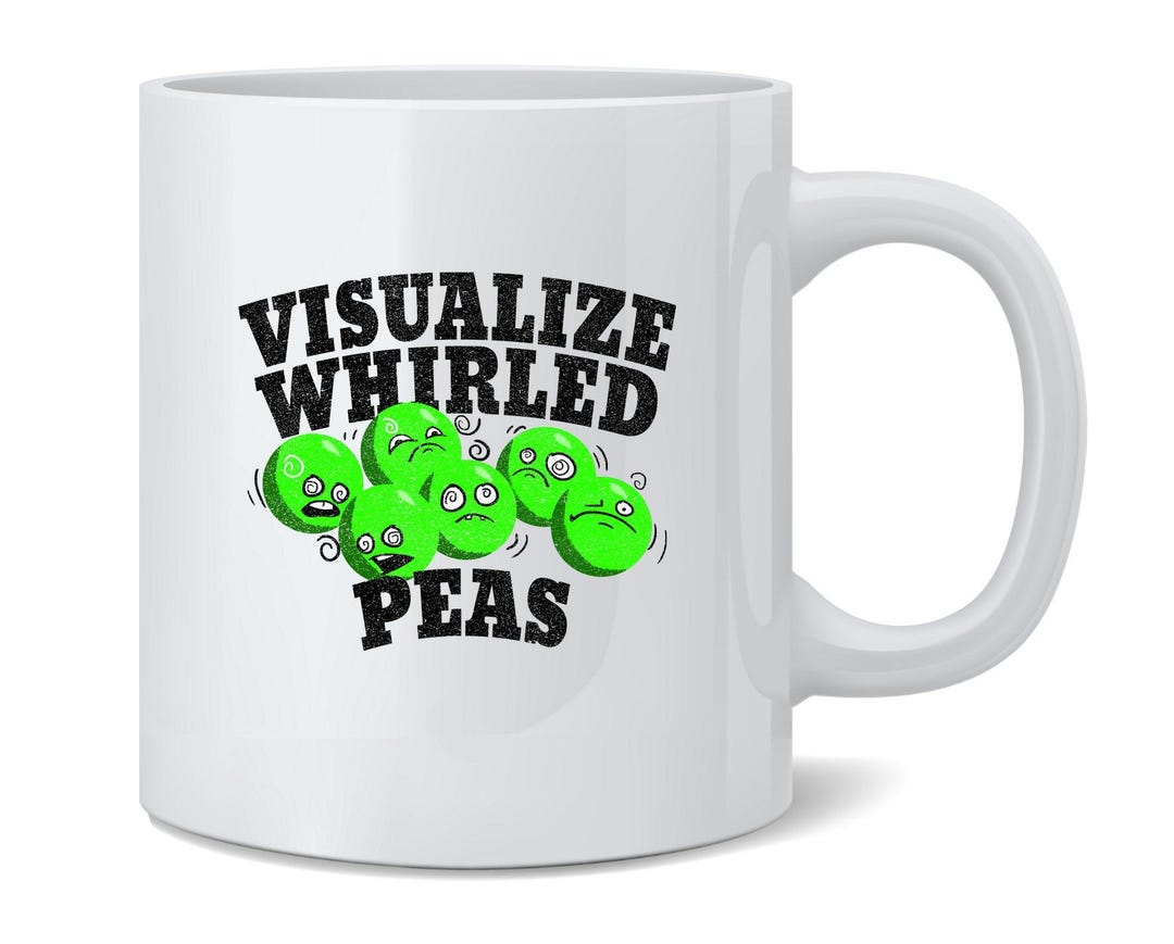 Visualize Whirled Peas World Peace Funny Pun Coffee Mug 12oz - Etsy