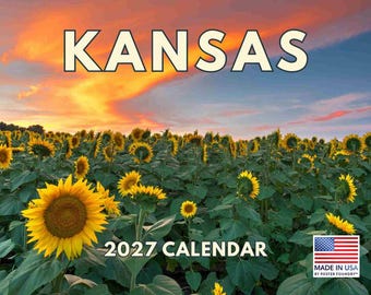 Kansas Calendar 2027 Monthly Wall Calender 12 Month