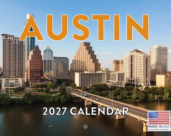 Austin Calendar 2027 Monthly Wall Calender 12 Month