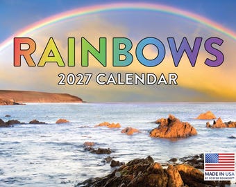 Rainbow Calendar 2027 Wall Monthly