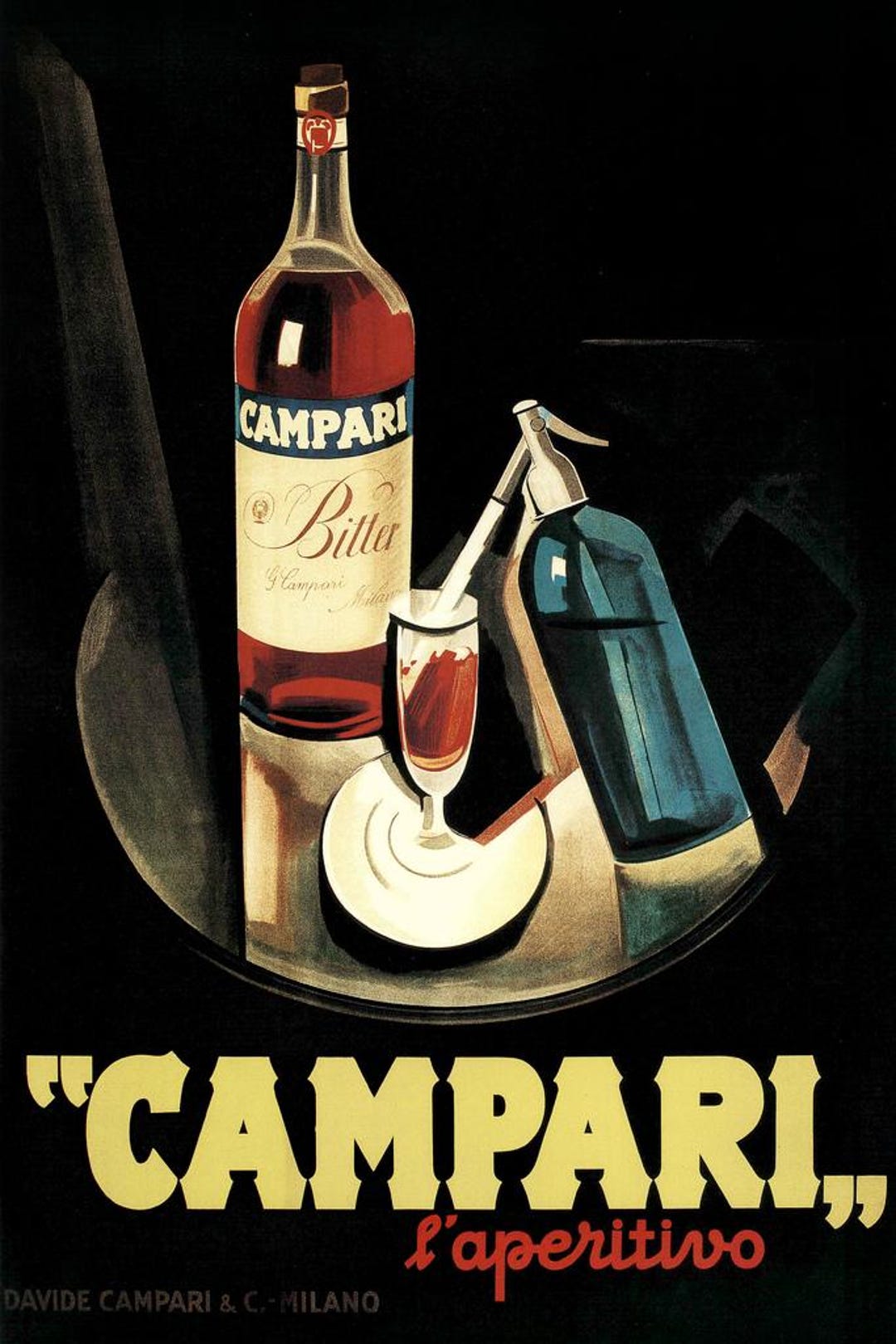 Marcello Nizzoli Campari Laperitivo Alcohol Liqueur Vintage Ad