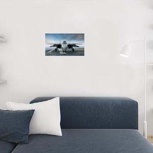 F 14 Tomcat Aircraft Fighter Jet On Carrier Deck Photo Cool Wall Art Print Poster zdjęcie 5