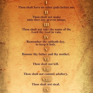 The Ten Commandments Religion Religious Bible 10 Commandments Old ...