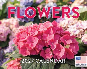 Flower Blossom Calendar 2027 Floral Monthly Wall Calender 12 Month