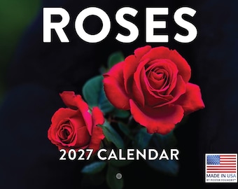 Rose Calendar 2027 Monthly Wall Calender 12 Month