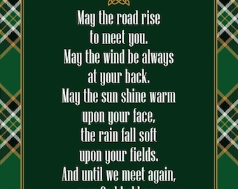 Irish Blessing May The Road Rise To Meet You Decor Art Print Poster 12x18