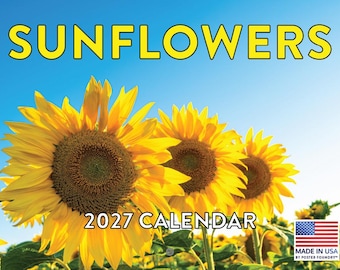 Sunflower Calendar 2027 Monthly Wall Calender 12 Month
