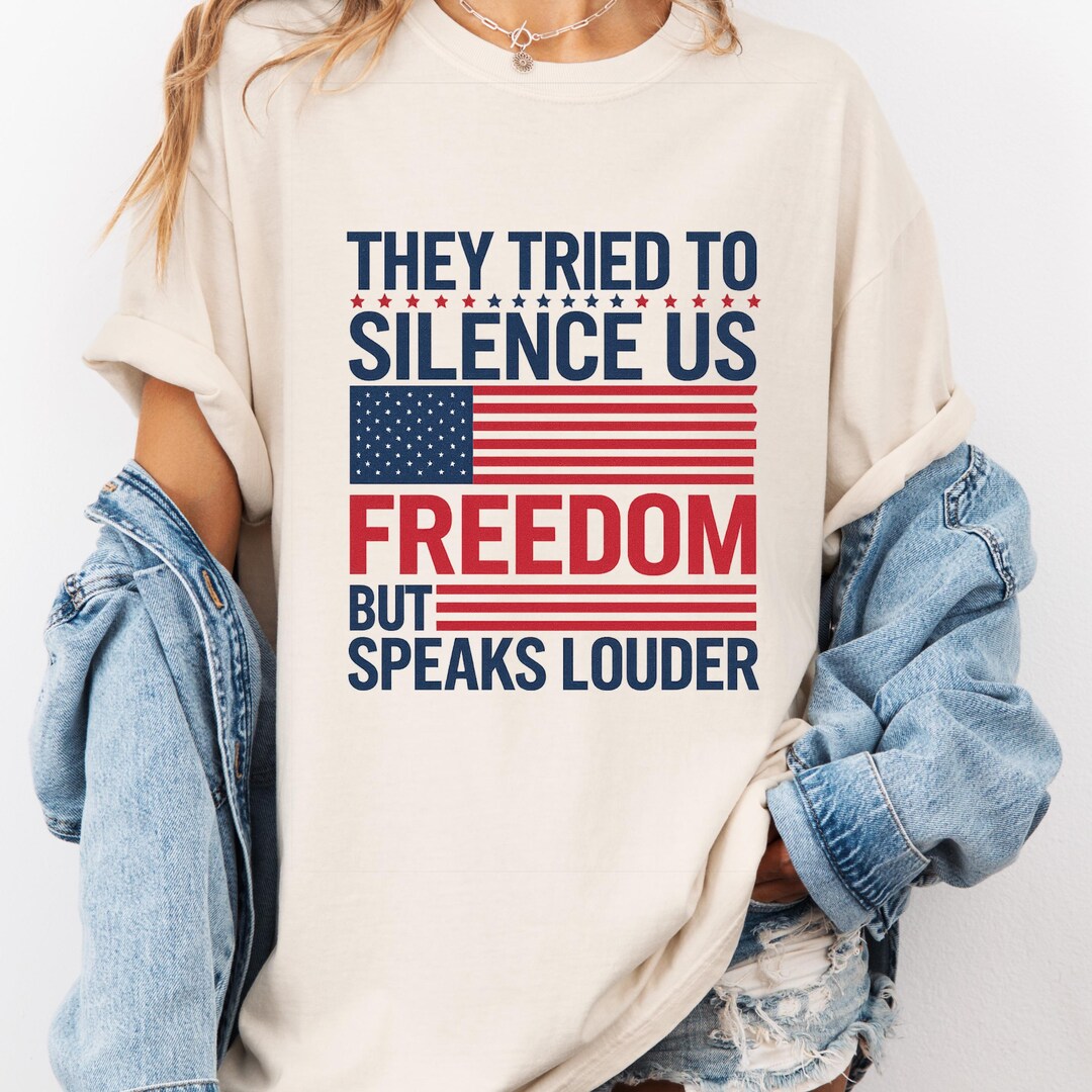 They Tried to Silence Us Charlie Kirk Tshirt Support American Values