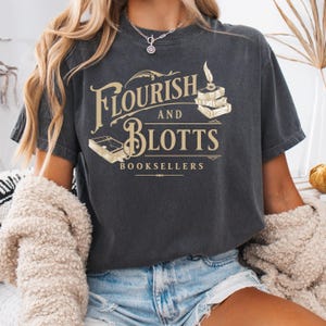 Flourish and Blotts - Flourish and Blotts Sweater - Magic School Shirt - Wizard School Shirt - Wizard Movie - Book Lover Sweatshirt