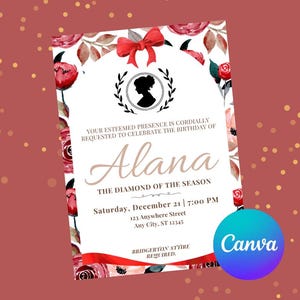 Bridgerton Themed Invitation Template
