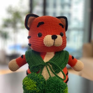 Handmade Crochet Tiger 35cm - Soft plushie for kids or home decor