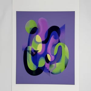 Abstract Art Print: Colorful Shapes on Fine Art Paper 13”x19”