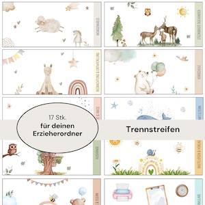 Dividers for your daycare binder / Dividers for A4 / Divider strips for educator binders / Templates for educator binders with dividers