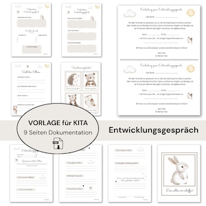 Plantilla de discusión sobre el desarrollo para guarderías, plantilla de reunión de padres y maestros para jardín de infantes, formulario de observación de guardería, plantilla de documentación del desarrollo para educadores, plantilla de carpeta