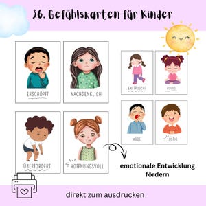 Emotion cards for children / Emotion cards set children / Emotion cards / Emotion cards kindergarten / Emotions children / Recognize feelings