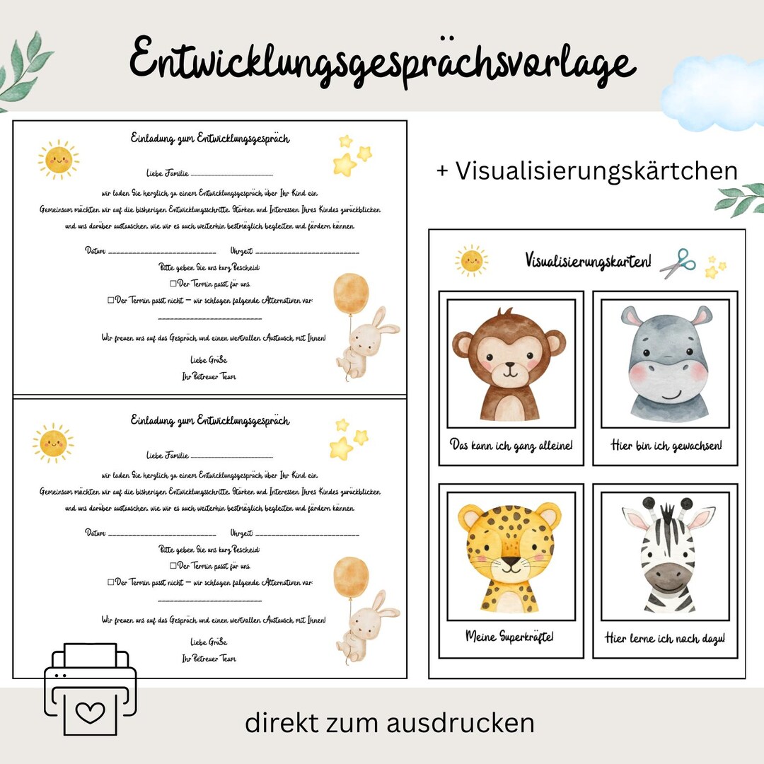 Developmental Discussion Template for Kindergarten or Daycare ...