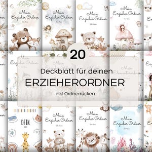 Cover sheet for educator binders / Cover sheet + binder spine / Educator binder template / Gift for educators / Educator binder template