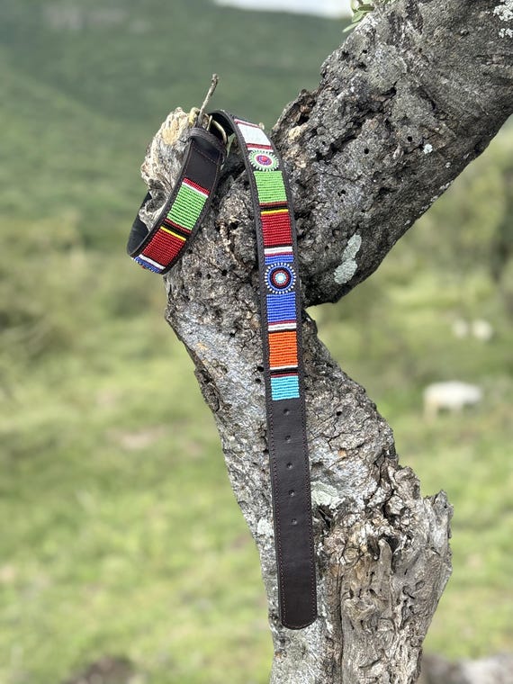 Masai Beaded Leather Belt – Handmade African Belt for Women 