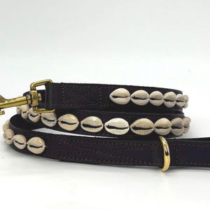 Handmade African Beaded Leather Dog Leash, Luxury Beaded Leather Dog Lead, African Maasai Beadwork.