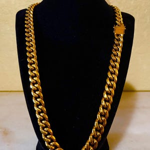 LUX GLD Cuban Link Chain | 18K Gold-Filled | 8MM–14MM | Men&#39;s Hip Hop Jewelry | Iced Out | Heavyweight | No Tarnish | Gift for Him