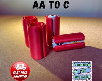 Couvercle du boîtier de l'adaptateur de convertisseur de piles AA vers C