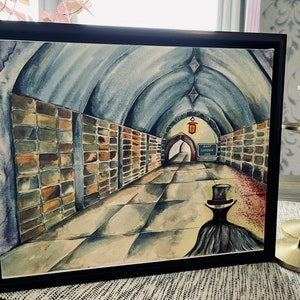 Gothic Jack the Ripper Framed Canvas: Victorian London Macabre Wall Art