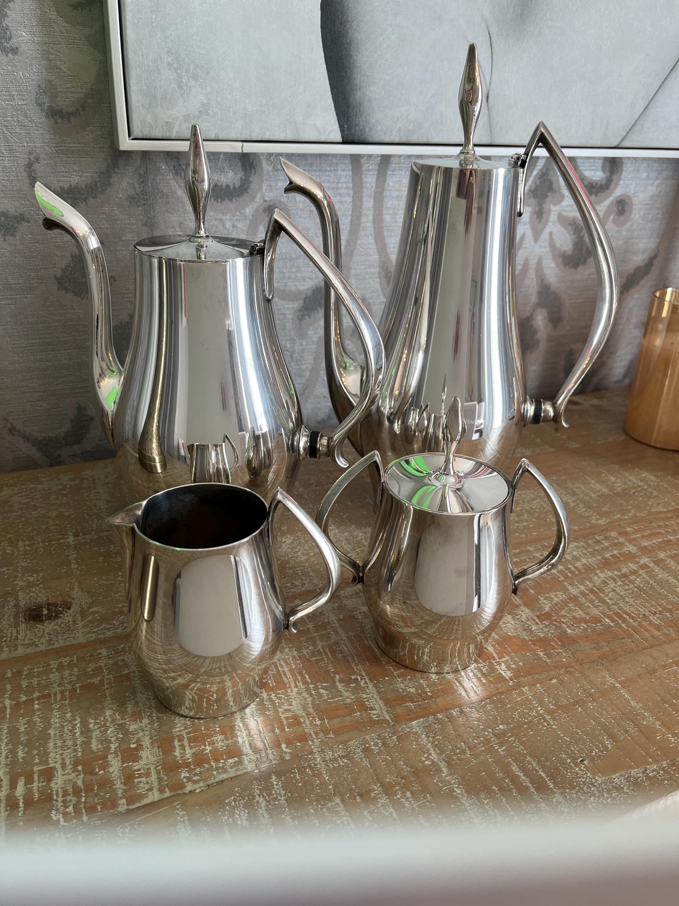 Wallace Cosmopolitan Silverplate Coffee Tea Set: Mid Century