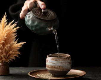 Handmade Japanese Black Ceramic Espresso Cup and Coffee Mug