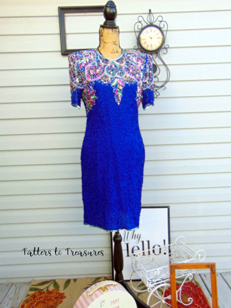 royal blue holiday dress