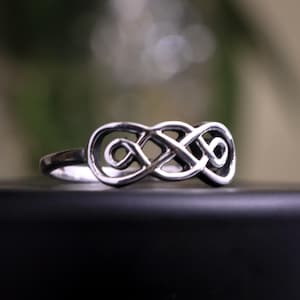 Sterling Silver Celtic Eternal Knot Ring – Handmade Symbol of Infinite Love